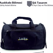 Resim LUCKY BAG Luckybag Siyah Gym Günlük Spor Valiz Ve Seyahat Valiz Çanta 