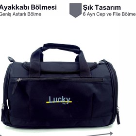 Resim LUCKY BAG Luckybag Siyah Gym Günlük Spor Valiz Ve Seyahat Valiz Çanta 