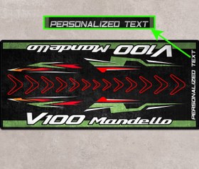 Resim V100 MANDELLO İçin Tasarlanmış Motosiklet Matı - MM7206 - Verde / Standart / 260cm x 120cm 