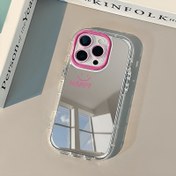 Resim 1 Ayna Telefon Kılıf Gül Kırmızısı MUTLU Smile Face Makyaj Kompakt PC Sert Kabuk 1.5mm Çift Katman Tam Koruma Hava Yastığı Düşmeye Karşı Dayanıklık Hassas Lens Deliği Konforlu Bağımsız Elektro Kaplama Butonlar iPhone 17/17 Pro/Air/17 PRO MAX/16/16 Pro/16 PLUS/16 PRO MAX/15/11/12/13/14/16E/15 Pro/14 Pro/13 Pro/12 Pro/11 Pro/15 PRO MAX/14 PRO MAX için Uygun - Kız Çocuğuna Arkadaş İyi Arkaşa Doğum Günü Sevgililer Günü İkram 