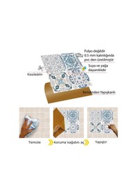 Resim Tink Kendinden Yapışkanlı Retro 4'lü Desenli Pvc Karo 30x30 Cm 