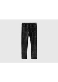 Resim United Colors Of Benetton Kız Çocuk Kadife Jegging Pantolon Siyah 