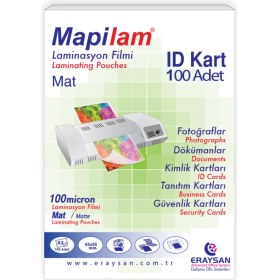 Resim Mat Laminasyon Filmi, 65X95 Mm, 100 Adet, Yüksek Kalite, Dayanıklı ve Parlak Olmayan Yüzey 