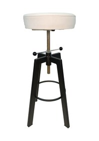 Resim Helen Bar Sandalyesi Bar Taburesi Beyaz Deri Oturak Çok Renkli 