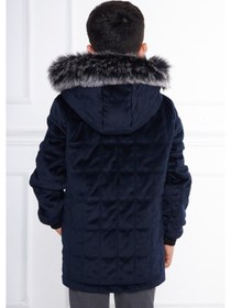 Resim Sivaist Lacivert Erkek Çocuk Su Ve Rüzgar Geçirmez Çıkartılabilir 