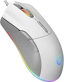 Resim Rampage SMX-R21 COMPACT Usb Beyaz/Gri RGB Işıklı+Macro 7200dpi / 1000hz Gaming Oyuncu Mouse 