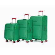Resim United Colors Of Benetton BNT2800 Lüx Kumaş Yeşil 3'lü Valiz Seti 