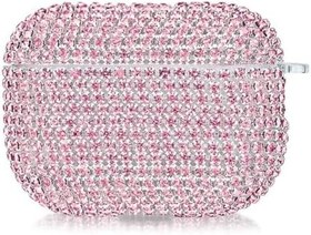 Resim Microsonic Airpods Pro 3 için Kılıf Diamond Swarovski Görünümlü Taşlı Pembe [AirPods Pro 3 ile Uyumlu Kılıf - Pembe] 