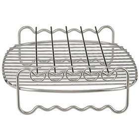 Resim Paslanmaz Çelik Çift Izgara Yui / Xiaomi / Philips / Kumtel Uyumlu Air Fryer Aksesuarı Xxl 