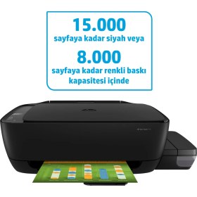 Resim HP Ink Tank 315 Fotokopi + Tarayıcı + Mürekkep Püskürtmeli Tanklı Yazıcı Z4B04A 