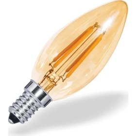 Resim Uzlight 6'lı 4 W Rustik Buji Led Ampul E14 Duy Sarı Işık 