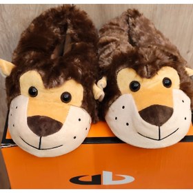 Resim AkınalBella KÖPEK FİGÜRLÜ YUMUŞAK PELUŞLU EV TERLİĞİ PANDUF 