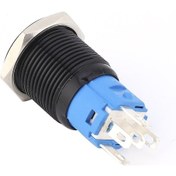 Resim Youmex 16mm Paslanmaz Çelik Siyah Metal Anahtar, Ip65 Koruma, Kırmızı Led Işıklı, 1no1nc, 3-6vdc, 2 Adet 