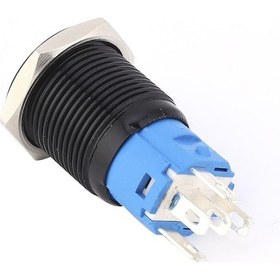 Resim Youmex 16mm Paslanmaz Çelik Siyah Metal Anahtar, Ip65 Koruma, Kırmızı Led Işıklı, 1no1nc, 3-6vdc, 2 Adet 