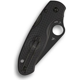 Resim Spyderco Para 3 Black Lightweight Black Blade Plainedge Kamp Çakı Siyah 