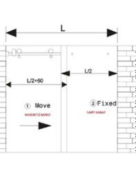 Resim DUŞAKABİN SÜRME KAPI MEKANİZMA SETİ PARLAK ALTIN 