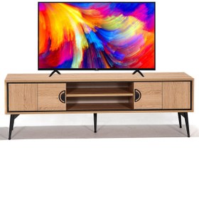 Resim Modalife Megan 160x42 2 Kapaklı+raflı Tv Sehpası - Meşe 