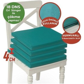 Resim Xpermate 4'lü Sandalye Minderi Su İtici Kumaş 40 x 40 CM Turkuaz 