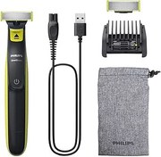 Resim Philips OneBlade Face Original – Elektronik sakal kesme makinesi, tıraş makinesi, 1 x orijinal bıçak, 1 x ayarlanabilir 5'i 1 arada tarak, 2 orijinal bıçak dahil, 1 x yumuşak çanta (model QP2724/30) 