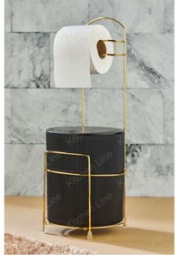 Resim Gold Demirli Plastik Kovalı Tuvalet Kağıtlığı 6 Litre 