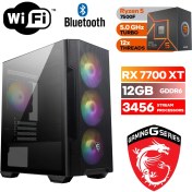 Resim MSI Şafak - Ddr5 – Rx 7700XT 12 GB – Ryzen 5 7500F – 32 GB – 64GB Ddr5 Ram – 1tb M.2 SSD –Windows 11 Pro Masaüstü Bilgisayar 