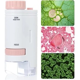 Resim Elivora Mini El Mikroskopu, 200X Büyütme Kapasitesi, LED Işıklı Tasarım, Hd Yüksek Görüntü Kaliteli, Tek Elle Rahat Kullanımlı, Hafif ve Kompakt Tasarımlı, Eğlenceli ve Öğretici Mini El Keşif Mikroskopu 