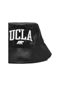 Resim Ucla Alpha Siyah Bucket Deri Nakışlı - Kadın Şapka Siyah 