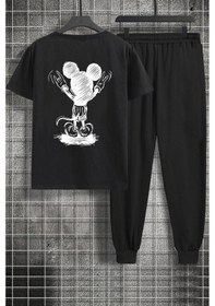 Resim Unisex Usual Suspect Baskılı 2'li Eşofman Takımı Siyah 