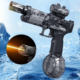 Resim Fire Rat Electric Water Pistol Cool Light Full Automatic Water Spray Gun Summer Toy Sports Entertainment Children Gifts AC223 - Light Version Red 