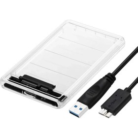 Resim Mena Rise Jacobsparts Şeffaf 2.5 Inç USB 3.0 - Sata Sabit Sürücü Muhafazası Harici HDD SSD Muhafazası 