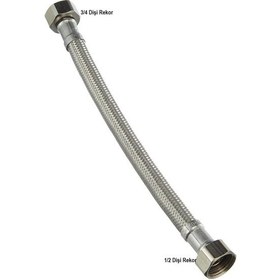 Resim 30 Cm 3/4 1/2 Rekorlu Flex Bağlantı Hortumu 3-4 1-2 Tesisat Malzemeleri 