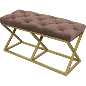 Resim Evodeko Gold Bench Puf 
