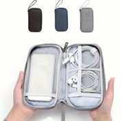 Resim Kompakt Seyahat Elektronikleri Düzenleyici Çanta - Bağımsız Bölücüler, Çoklu Cep, Taşınabilir Oxford Bez, Siyah, Gri, Mavi, Hafif ve Taşınabilir Cihazlar İçin Uygun, Teknoloji Temel Ürünleri | Minimalist Tasarım | Dayanıklı Oxford Bez 