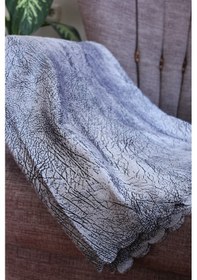 Resim Balık Sırtı Kaydırmaz Tay Tüyü Koltuk Örtüsü Gri 