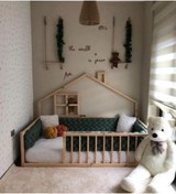 Resim Baby Kinder Fancy Doğal Montessori Bebek Ve Çocuk Karyolası 