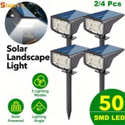 Resim Staaricc 4/2 Paket Güneş Duvar/Zemin Lambası, Güneş Işıklı Spot Lamba 50 SMD LED, İndüksiyon Işığı, Bahçe, Avlular, Balkonlar, Çimler, Yol Kenarı, Partiler için Akıllı Algılama - ışık algılama 