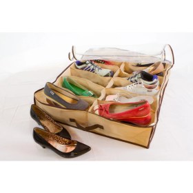Resim Ayakkabı Saklama Çantası 12 Bölmeli Shoes Under 