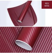 Resim Şarap Kırmızısı-30x127cm-3d Renkli Karbon Fiber Etiket Rulo Streç Film Motosiklet Evrensel Dıy Styling Vinil Çıkar 