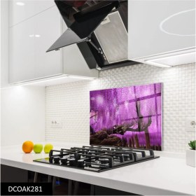 Resim Ne Verelim Size Cam Ocak Arkası Koruyucu | Lila 