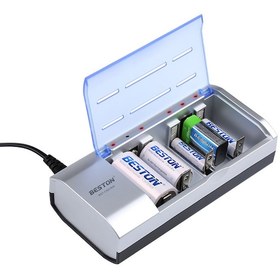 Resim Beston BST-C821BW AA-AAA-C-D-9V-SC Universal Tüm Boylar Pil Şarj Cihazı 