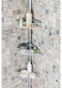 Resim Primanova N40 Alüminyum Yaylı Banyo Köşe Rafı Paloma (493301450) Gri 