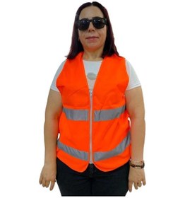 Resim Znv Zenvia Mey İthalat Fermuarlı Turuncu İkaz Yeleği Xl Beden 59 Cm Znv2025 Cmn 