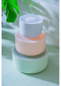 Resim Acar Pure Carmen 3 Lü Vakumlu Saklama Kabı Renkli 