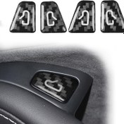Resim 4 adet JUNLAICHUANG Kapı Anahtarı Düğmesi Panel Kapağı for TESLA Model 3/Y için - Karbon Fiber Desen, Dayanıklı PVC, Ön Konum, 2024-2025 M3/2025 My 2017-2023 M3/2021-2024 My ile Uyumlu, Araç İç Mekan Yükseltme, Modern Araç Aksesuarları, Yüksek Kaliteli Kaplama, Araç Kapı Aksesuarları, Araç Tutkunları, Araç İç Mekan Yükseltme, Şık Araç Aksesuarları, Uzun Ömürlü Malzeme 