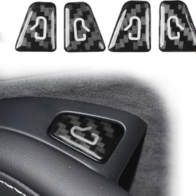 Resim 4 adet JUNLAICHUANG Kapı Anahtarı Düğmesi Panel Kapağı for TESLA Model 3/Y için - Karbon Fiber Desen, Dayanıklı PVC, Ön Konum, 2024-2025 M3/2025 My 2017-2023 M3/2021-2024 My ile Uyumlu, Araç İç Mekan Yükseltme, Modern Araç Aksesuarları, Yüksek Kaliteli Kaplama, Araç Kapı Aksesuarları, Araç Tutkunları, Araç İç Mekan Yükseltme, Şık Araç Aksesuarları, Uzun Ömürlü Malzeme 