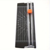 Resim Taşınabilir A3/A4 Kağıt Kesici, Yerleşik Cetvel & Izgara Kılavuzu, Şeffaf Plastik Kapak, Ergonomik Turuncu Sap - Ofis, Okul, Sanat Stüdyosu, Ofis Kırtasiye için Hassas Araç, Sağlam Yapı 
