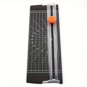 Resim Taşınabilir A3/A4 Kağıt Kesici, Yerleşik Cetvel & Izgara Kılavuzu, Şeffaf Plastik Kapak, Ergonomik Turuncu Sap - Ofis, Okul, Sanat Stüdyosu, Ofis Kırtasiye için Hassas Araç, Sağlam Yapı 