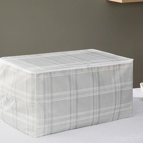 Resim English Home Plaid Lines Hurç 74x46x46 cm Gri 