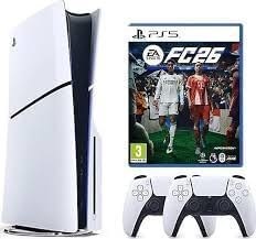 Resim Sony Playstation 5 slim +2.kol dualsense + Şarj İstasyonu +Ps5 FC26 (İthalatçı Garantili) 
