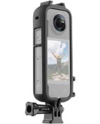 Resim Suofeng Insta360 X3 İçin Çift Soğuk Ayaklı Tripod Adaptörlü Panoramik Kamera Kafesi Ve Koruyucu Çerçeve 